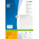 HERMA 4633 adreslabels A4 (70 x 36 mm, 200 velle, papier, mat) zelfklevend, bedrukbaar, permanente klevende universele etiketten, 4.800 etiketten voor printer, wit