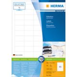 HERMA 4633 adreslabels A4 (70 x 36 mm, 200 velle, papier, mat) zelfklevend, bedrukbaar, permanente klevende universele etiketten, 4.800 etiketten voor printer, wit