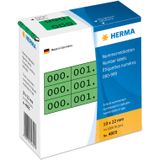 HERMA 4805 Nummeretiketten zelfklevend 3-voud 10x22 mm groen/zwart