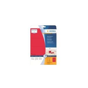 Herma - Neonetiketten - A4 - Neon-Rood - Permanent Hechtend