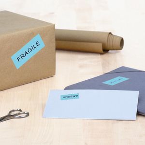 Universaletikett 105 x 42,3 mm (b x h) wieder ablösbar Papier blau 280 Etik./Pack.
