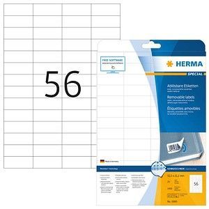 1.400 HERMA Etiketten 5080 weiß 52,5 x 21,2 mm
