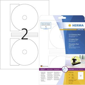 HERMA CD-Etiketten CD-Etiketten,maxi, Ø 116 mm 5115 weiß