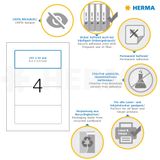 Ordneretiketten - A4 - Wit - Ondoorzichtig - Permanent