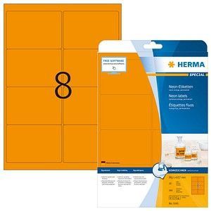HERMA Etiketten neon-orange 99,1x67,7mm Special A4 LaserCopy 160 Stück