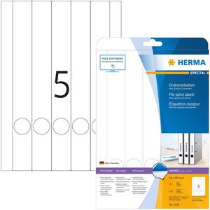 125 HERMA Ordneretiketten 5158 weiß