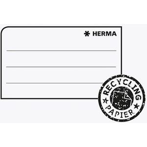 HERMA 5528 Schrift, A4, papier, grijs, met tekstvak van krachtig gerecycled oud papier en rijke kleuren, voor schoolschriften, gekleurd
