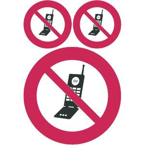 10 x HERMA Hinweisetiketten 'Kein Handy' wetterfest VE=1 Blatt