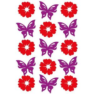 PATIKIL Transparante tulpen bloem vinyl stickers, 40 vellen waterdichte PET bloemen stickers bloemen stickers voor plakboek dagboek ambachten doe-het-zelf waterflessen, roze