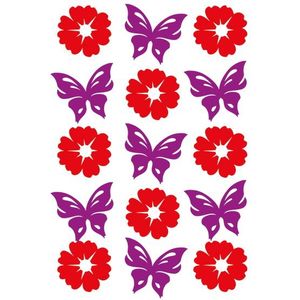 HERMA 6438 Stickers MAGIC Bloemen & Vlinders, vilt [10x]