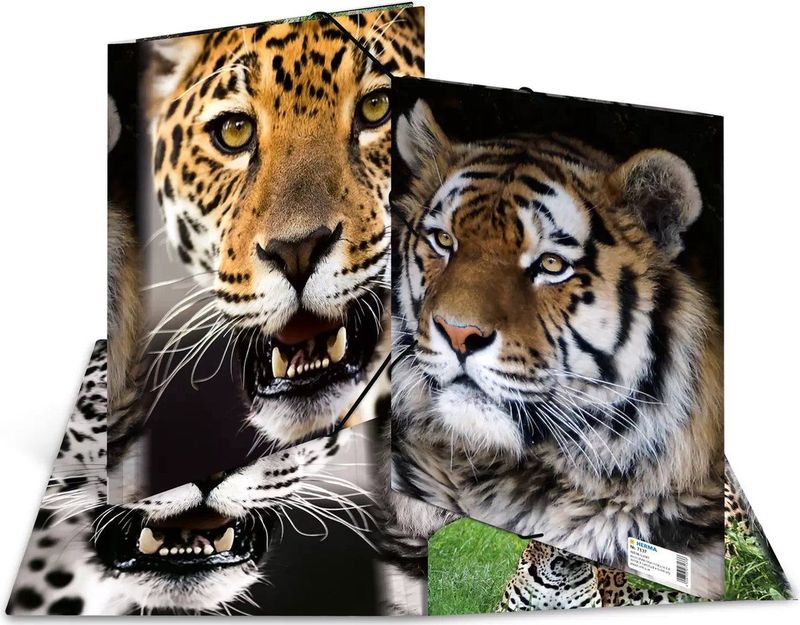 HERMA Gummizugmappe A4 PP (Polypropylen) Leopard