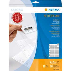 HERMA - 7698 - Fotofaan Diahoezen - Transparant - Polypropyleen - 10 Hoesjes