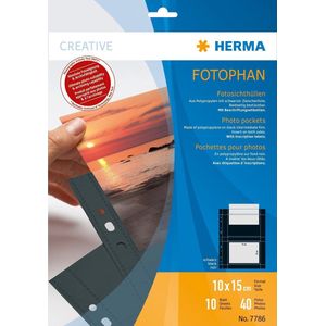 Herma 7786 7786 Fotohoezen Zwart, Transparant 10 x 15 cm