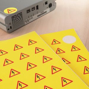 HERMA 8034 weerbest folielabels A4 (Ø 30 mm, 25 velles, polyesterfolie, mat, rond) zelfklevend, bedrukbaar, extreme sterk klevende etiketten, 1.200 outdoor signaleringsetiketten voor printer, geel