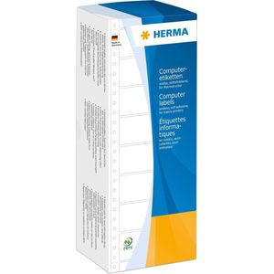 Endlosetikett 101,6 x 48,4 mm (b x h) nicht wieder ablösbar mit Führungslochrand Papier weiß 1-bahnig 3.000 Etik./Pack.