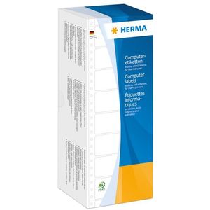 Computeretiketten Herma 8116 eindloos 111,76x48,4 mm 1-banen wit met perforatie papier mat 3000 st.