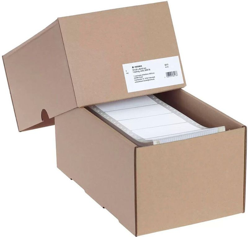 Herma 8213 Computeretiketten doorlopend, 101,6 x 48,4 mm, 1-baans, wit, permanent hechtend