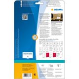 HERMA 8331 weerbest folie gecodeerde etiketten A4 (99,1 x 67,7 mm, 25 vellen, polyester folie, mat) zelfklevend, bedrukbaar, extreme sterke adreslabels, 200 etiketten voor printer, wit