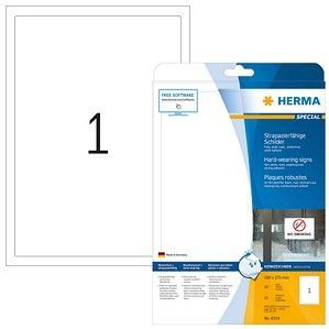 Herma - Weervaste Folie-Etiketten - A4 - 190 x 275 mm - Wit - Sterk Hechtend