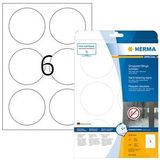 Herma Special A4 85 mm rond sterk zelfklevend teken - wit (150 stuks)