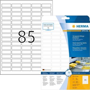 Herma Special A4 37 x 13 mm Signaallabel, sterke hechting, wit (2125 stuks)