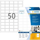 HERMA - 8338 - Etiketten - Wit - 1250 Stuks - Weerbestendig Polyesterfolie