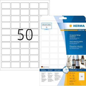 Etiket HERMA 8338 37x25mm weerbestendig wit 1250 etiketten