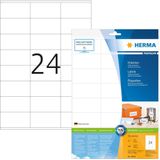 Premium - Etiketten - A4 - 70 x 36 mm - Wit - Permanent Hechtend