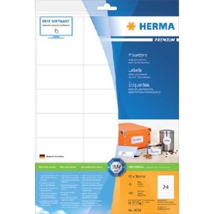 Etiket HERMA 8638 70x36mm premium wit 240stuks