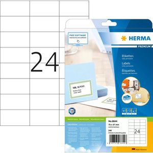 HERMA - 8644 - Etiketten - Wit - 70x37mm - 240 Stuks