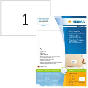 HERMA SuperPrint etiketten A5, 148,5 x 205 mm, wit