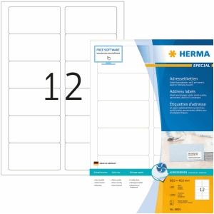 HERMA 8805 Adreslabels - Wit - Papier - 1200 Etiketten - Zelfklevend