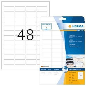1.200 HERMA Etiketten 8864 weiß 45,7 x 21,2 mm