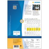 HERMA 9501 weerbest outdoor folielabels A4 (210 x 420 mm, 50 velles, polyethyleen, mat) zelfklevend, bedrukbaar, extreme sterk klevende etiketten, 50 etiketten voor printer, wit