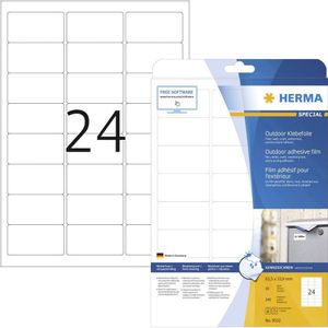 Etiket herma 9532 63.5x33.9mm 240st folie wit