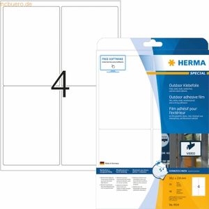 Etiket herma 9534 a4 99.1x139mm weervast folie wt | Pak a 10 vel
