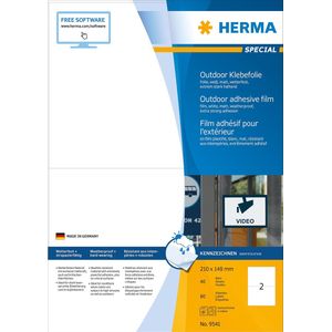 Etiket HERMA 9541 210x148mm weerbestendig wit 80stuks