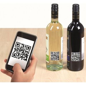 HERMA 9642 zelfklevende QR-code-etiketten voor producten, 24 etiketten per A4-vel, 600 etiketten voor printers, wit dekkend, 40 x 40 mm,Wit