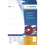 HERMA 9643 QR-code etiketten A4 dekkend (80 x 40 mm, 25 velles, papier, mat) zelfklevend, bedrukbaar, permanent klevende QR codestickers, 300 etiketten voor printer, wit