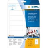Herma 10009 etiketten beweegbaar/afneembaar, 88,9 x 33,8 A4, 400 stuks, wit