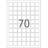 HERMA 10105 universele etiketten A4 afneembaar (24 x 24 mm, 25 velles, papier, mat, vierkant) zelfklevend, bedrukbaar, verwijderbaar en opnieuw klevende etiketten, 1.750 etiketten voor printer, wit
