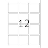 Herma 10109 vierkante etiketten, movable/afneembaar, 60 x 60, A4, 300 stuks, wit