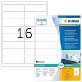 Herma - Adresetiketten - Wit - 99,1 x 33,8 mm - 1600 Stuks