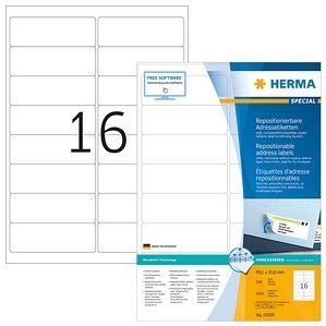 Herma - Adresetiketten - Wit - 99,1 x 33,8 mm - 1600 Stuks