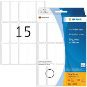 480 HERMA Movables Etiketten 10610 weiß 20,0 x 50,0 mm