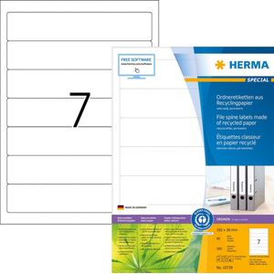 HERMA 10739, Wit, Zelfklevend printerlabel, Gestanste etiket, Papier, Laser/inkjet, Permanent