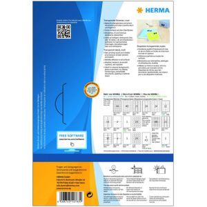 80 HERMA Folienetiketten transparent 210,0 x 297,0 mm