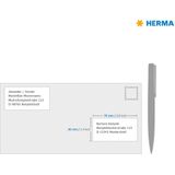 HERMA 10823 gerecyclede etiketten A4 (70 x 36 mm, 100 velles, gerecycled papier) zelfklevend, bedrukbaar, permanente klevende adreslabels, 2400 etiketten voor printer, wit