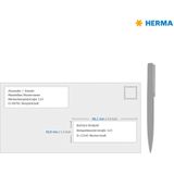 Herma 10825 Adresetiketten van gerecycled papier, A4, 99,1 x 33,8 mm, wit, permanent hechten