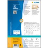 Herma 10830 Adresetiketten van gerecycled papier, A4, 199,6 x 143,5 mm, wit, permanent hecht